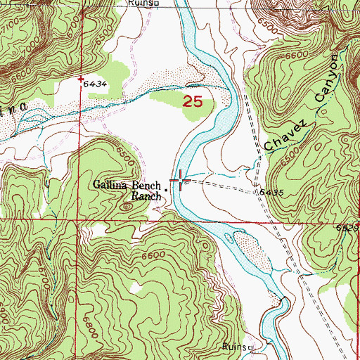 Topographic Map of Chavez Canyon, NM
