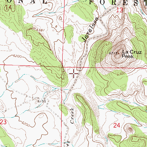 Topographic Map of Chavez Creek, NM
