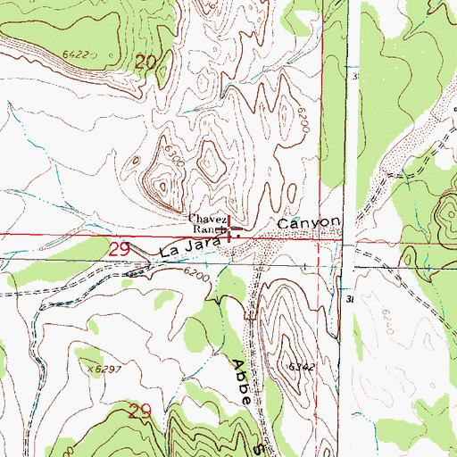 Topographic Map of Chavez Ranch, NM