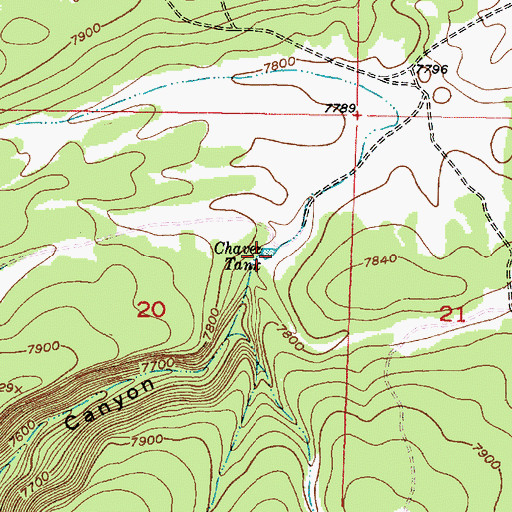 Topographic Map of Chavez Tank, NM