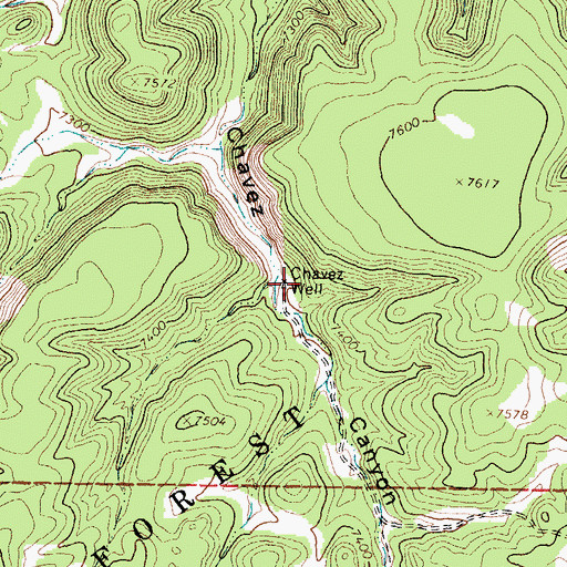 Topographic Map of Chavez Well, NM
