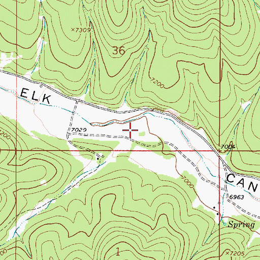 Topographic Map of Cherry Canyon, NM