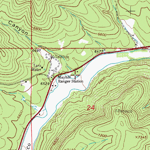 Topographic Map of Cherry Canyon, NM
