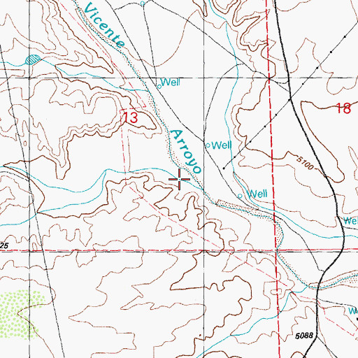 Topographic Map of Cherry Creek, NM