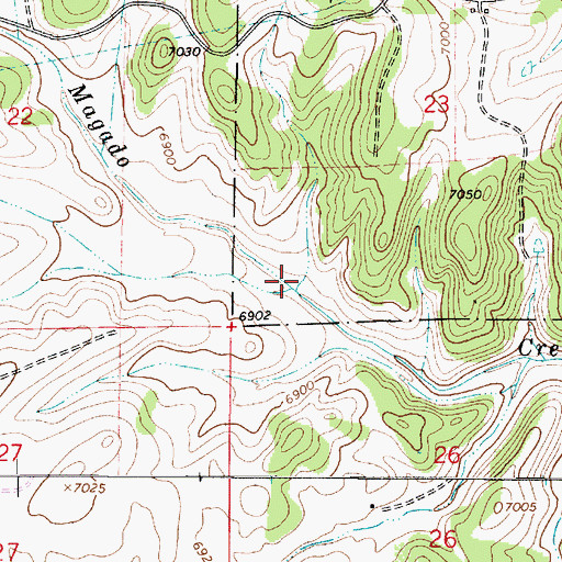 Topographic Map of Cherry Creek, NM
