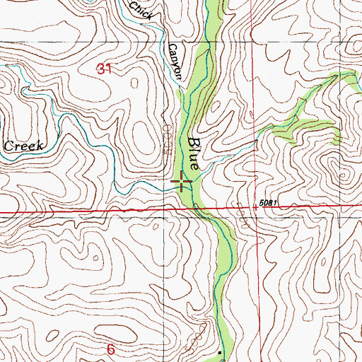 Topographic Map of Cherry Creek, NM
