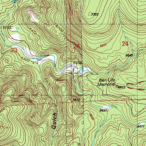 Topographic Map of Cherry Creek Canyon, NM