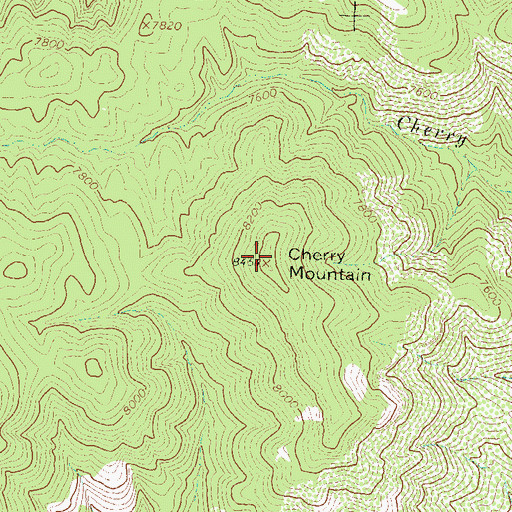 Topographic Map of Cherry Mountain, NM