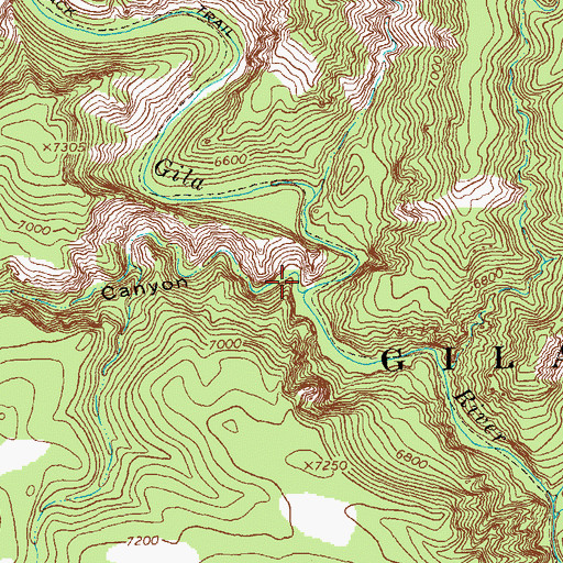 Topographic Map of Chicken Coop Canyon, NM