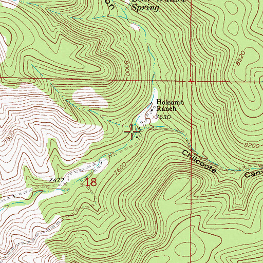 Topographic Map of Chilcoote Canyon, NM