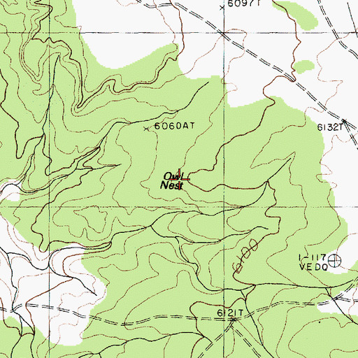 Topographic Map of Owl Nest, AZ
