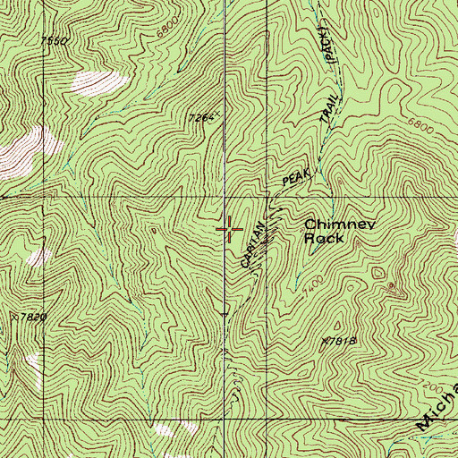 Topographic Map of Chimney Rock, NM