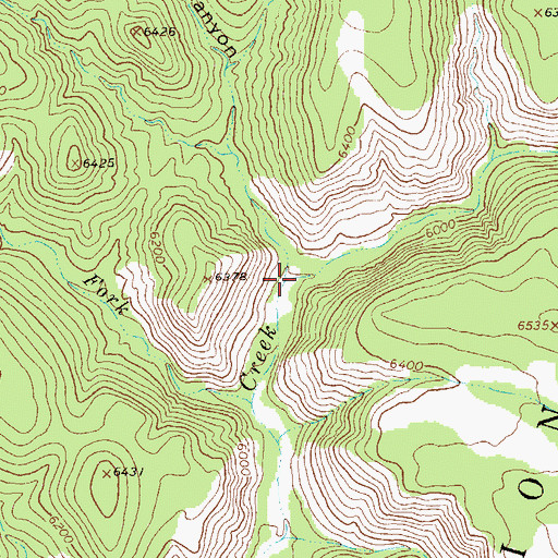 Topographic Map of Chimney Rock Canyon, NM