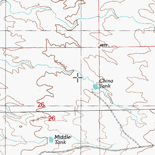 Topographic Map of China Tank, NM