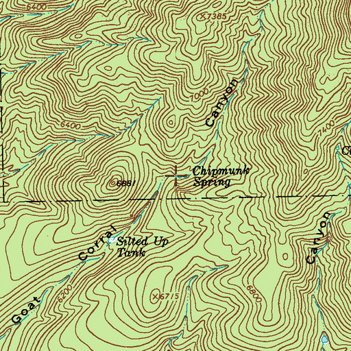 Topographic Map of Chipmunk Spring, NM
