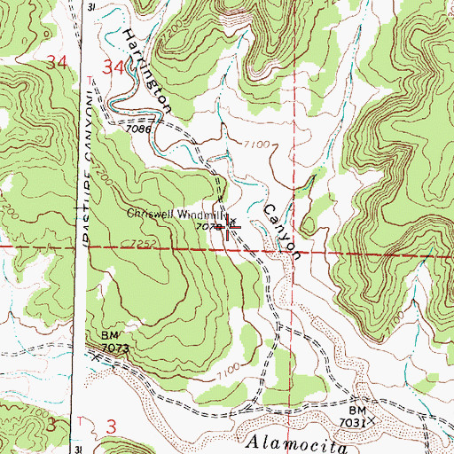 Topographic Map of Chriswell Windmill, NM