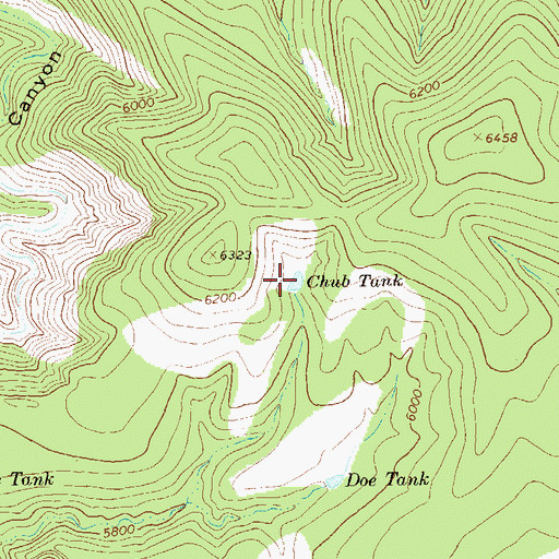 Topographic Map of Chub Tank, NM