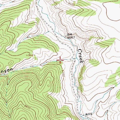 Topographic Map of Chuckwagon Canyon, NM