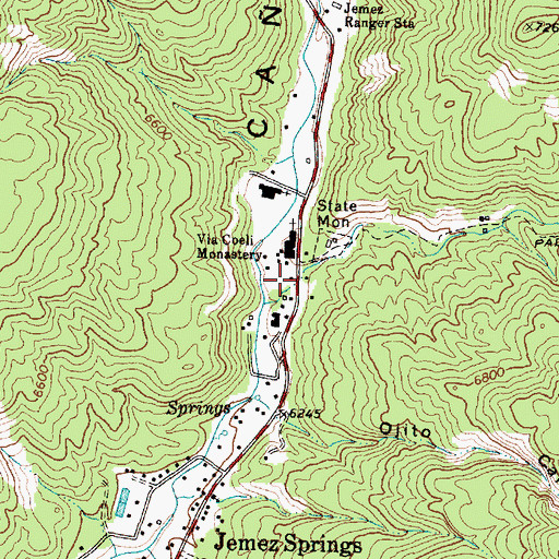 Topographic Map of Church Canyon, NM