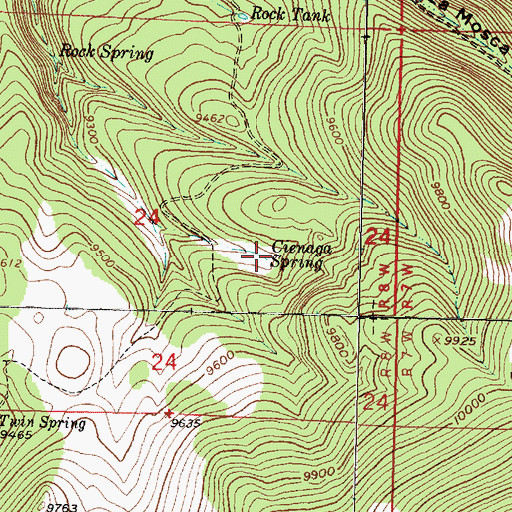 Topographic Map of Cienaga Spring, NM