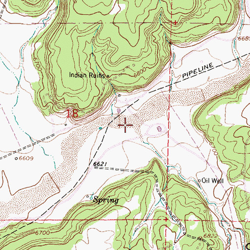 Topographic Map of Ciruelas Canyon, NM