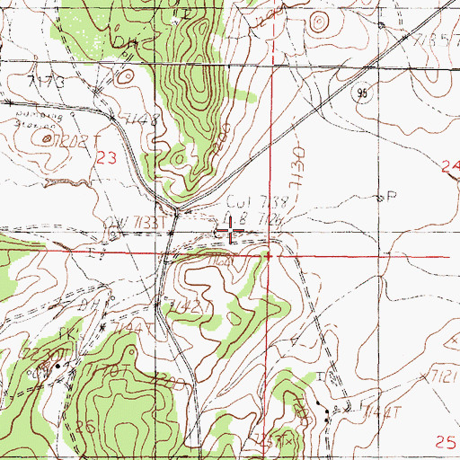 Topographic Map of Cisneros Canyon, NM