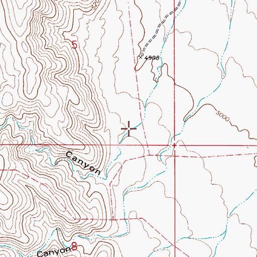 Topographic Map of Cistern Canyon, NM