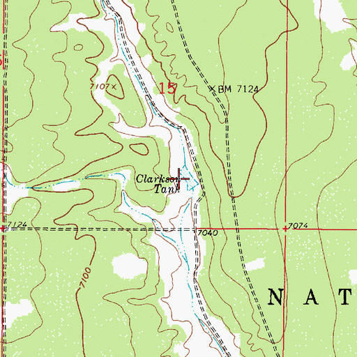 Topographic Map of Clarkson Tank, NM