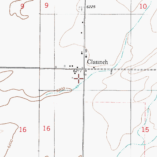 Topographic Map of Claunch, NM