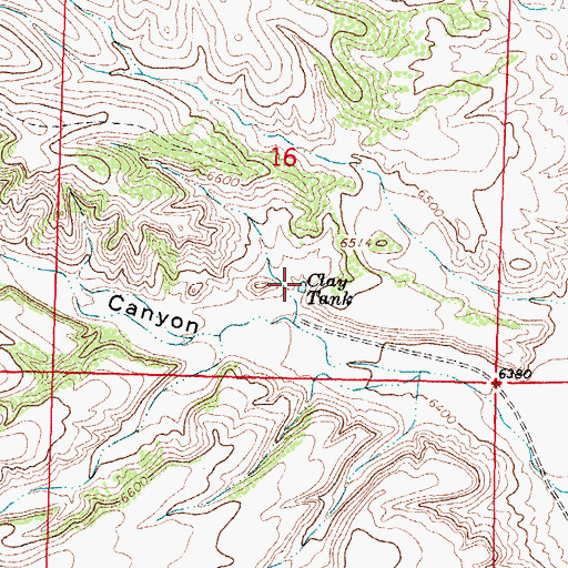 Topographic Map of Clay Tank, NM