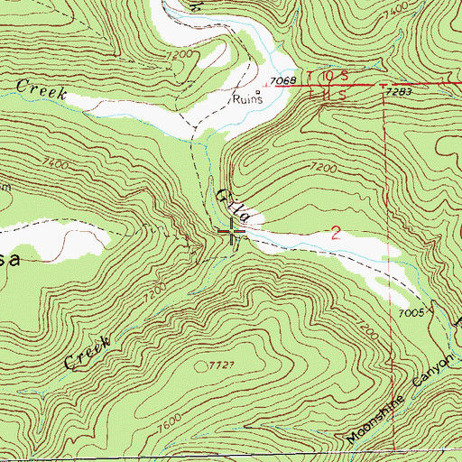 Topographic Map of Clayton Creek, NM
