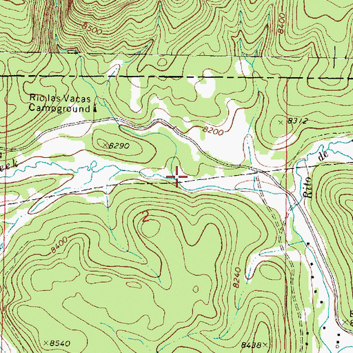 Topographic Map of Clear Creek, NM