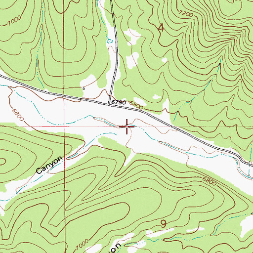 Topographic Map of Clement Canyon, NM