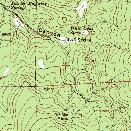 Topographic Map of Coal Dump Canyon, NM