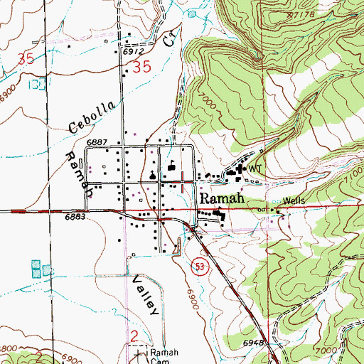 Topographic Map of Coal Hollow, NM