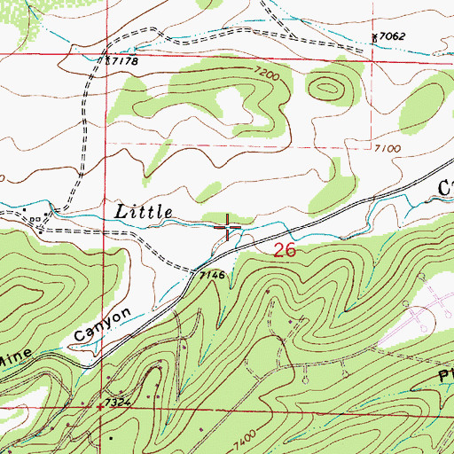 Topographic Map of Coal Mine Canyon, NM