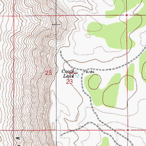 Topographic Map of Coats Lake, NM