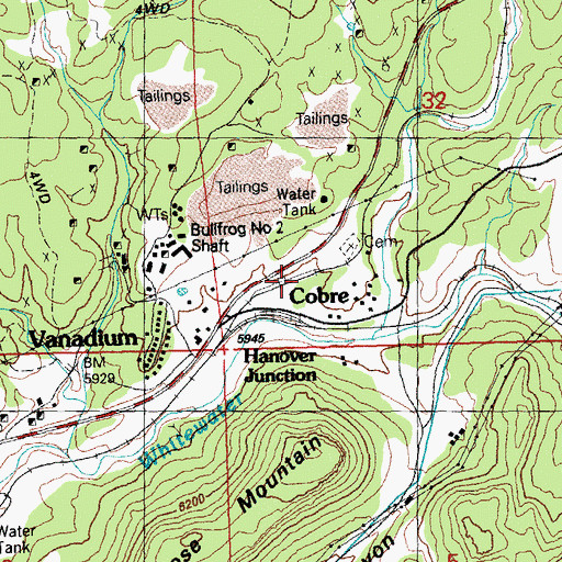 Topographic Map of Cobre, NM