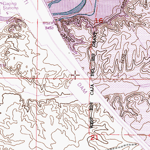 Topographic Map of Cochiti Dam, NM