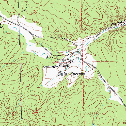 Topographic Map of Coddington Ranch, NM