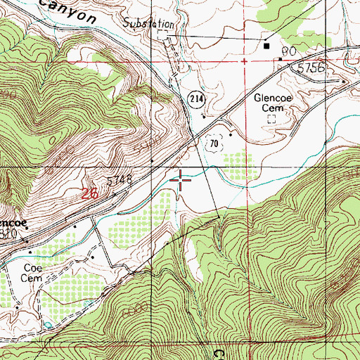 Topographic Map of Coe Canyon, NM