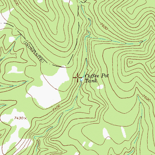 Topographic Map of Coffee Pot Tank, NM