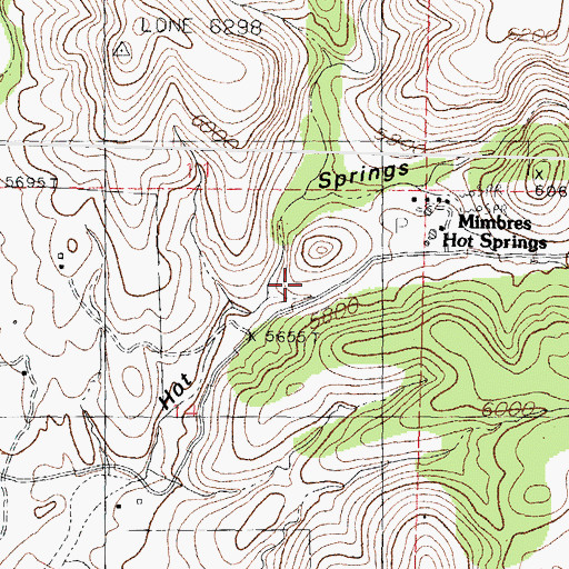 Topographic Map of Cold Springs Canyon, NM