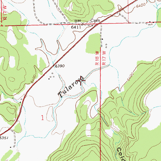 Topographic Map of Cold Springs Canyon, NM