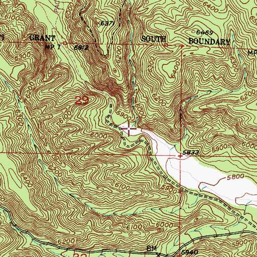 Topographic Map of Colle Canyon, NM