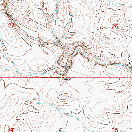 Topographic Map of Collins Draw, NM