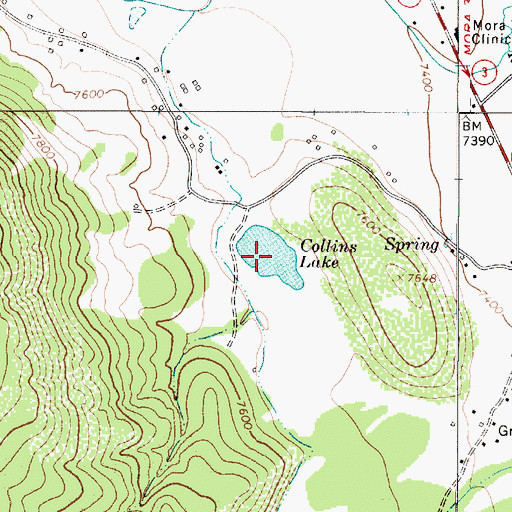 Topographic Map of Collins Lake, NM