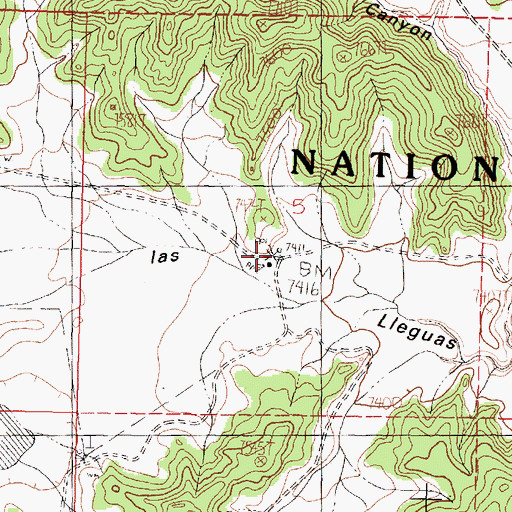 Topographic Map of Collins Ranch, NM