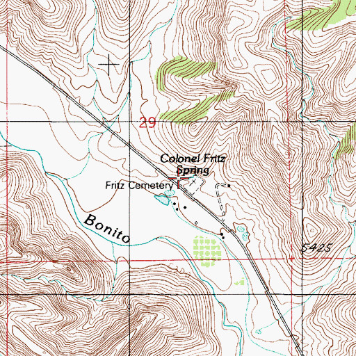 Topographic Map of Colonel Fritz Spring, NM
