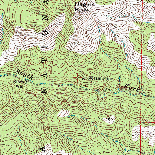Topographic Map of Colossal Mine, NM